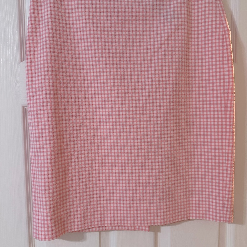 J Crew Pink Gingham No 2 Pencil Skirt New Size 12